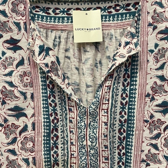 NEW! Lucky Brand Moroccan Style Print Longsleeve Tee - Picture 3 of 6